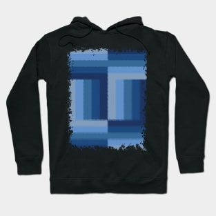 Shades of Blue - Colorful Stripes pattern Hoodie